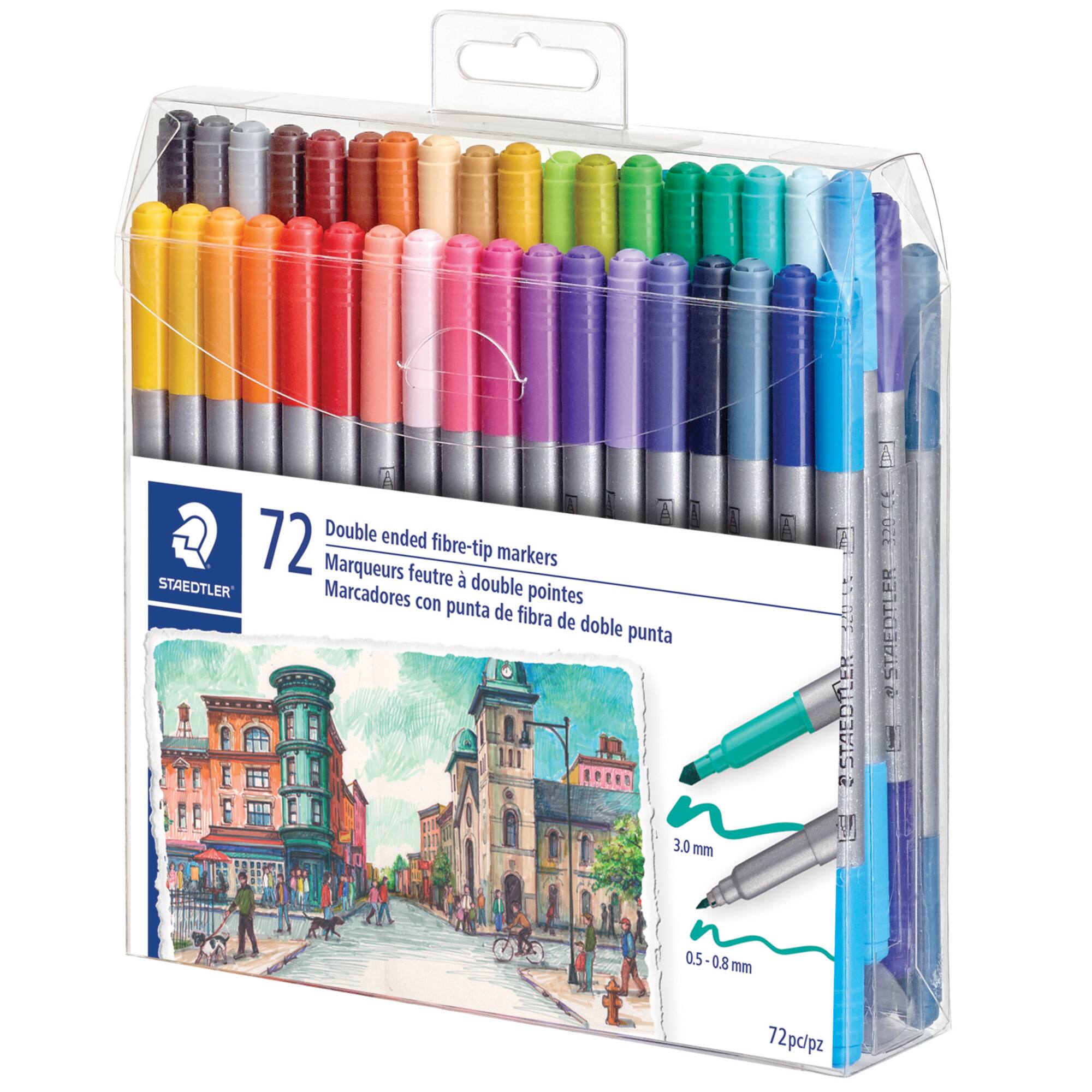 4 Packs: 72 ct. (288 total) Staedtler® Duo Fiber-Tip Pens